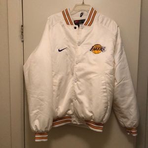 nike lakers varsity jacket